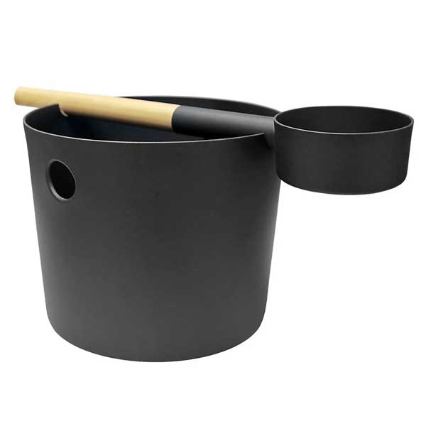 KOLO Sauna Bucket & Ladle | Black