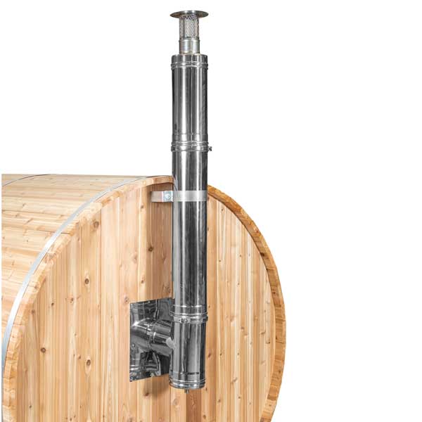 Chimney & Shield for out the Back Wall | for HUUM Heater