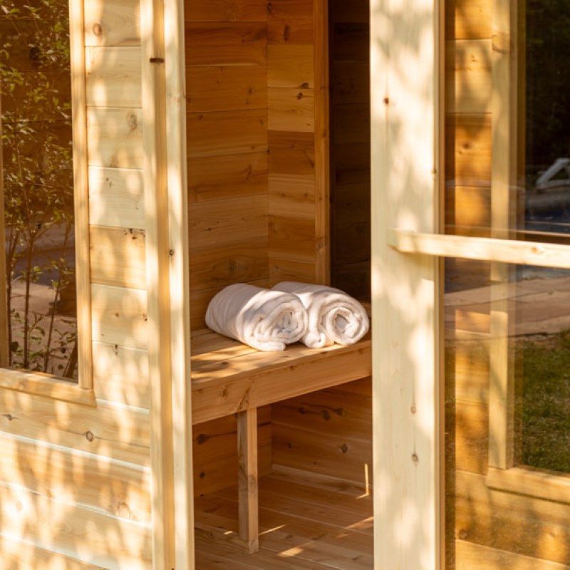 Dundalk Leisurecraft CT Georgian Finnish Sauna with Changeroom | 6 person