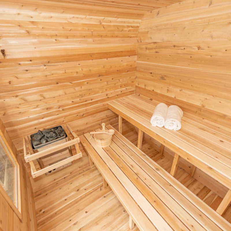 Dundalk Leisurecraft CT Luna Finnish Sauna | White Cedar | 3 Person