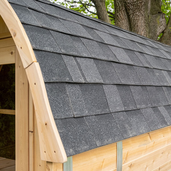 Black Asphalt Shingle Roof for Sauna (includes Trim)