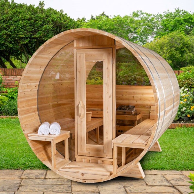 Dundalk Leisurecraft CT Serenity MP Finnish Barrel Sauna | 4 Person